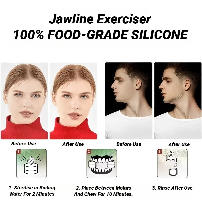 U Shape New Facial Jaw Exerciser and Neck Toning Jawline for Men Women Face Muscle Trainin Resistance Levels Double Chin Reducer